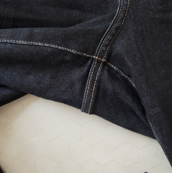 Lane Bryant High-Rise Boot Straight Fit Dark Blue Flex Magic Waistband Jeans - Picture 5 of 7